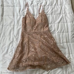 Speechless Womens Pink Mesh Embroidered Mini Cocktail Dress